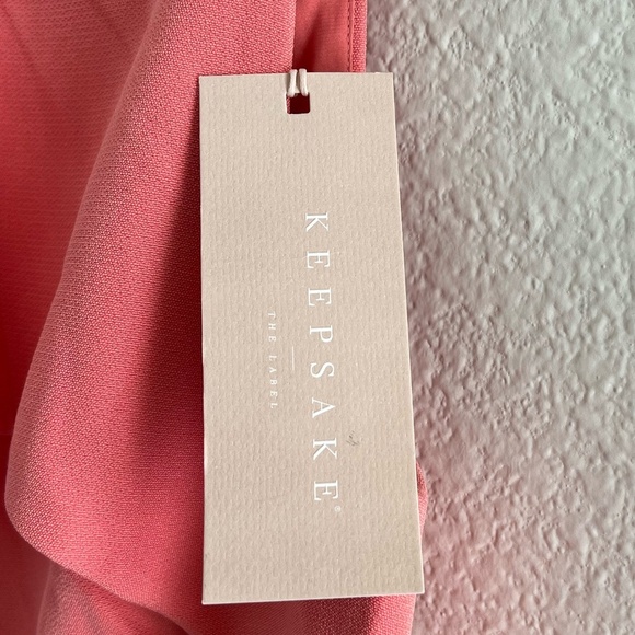 KEEPSAKE x ANTHROPOLOGIE | Landslide Ruffle Fitted Mini Dress in Coral | Size S - Picture 12 of 14